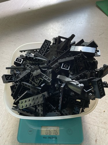 676g schwarze lego steine - 676g,